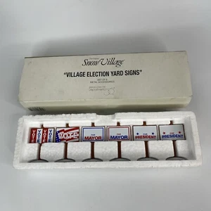 Vintage Department 56 The Original Snow Village Town Election Yard Signs-6 Signs - Picture 1 of 3