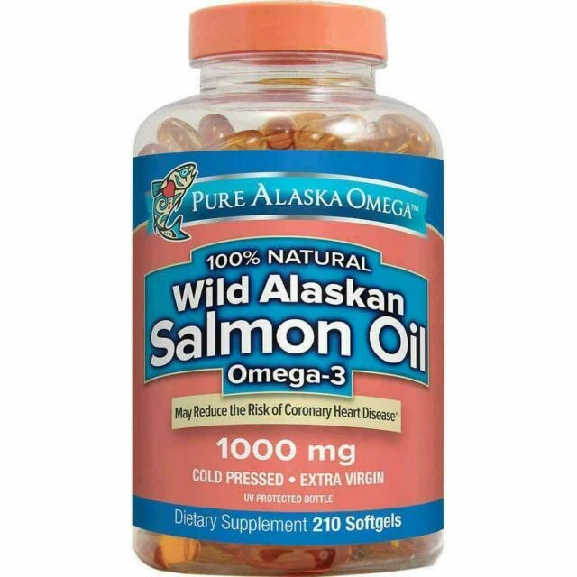 Pure Alaska 1000mg Omega-3 Wild Alaskan Salmon Oil Softgels  - 210 Pieces