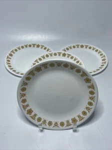 Corelle Butterfly Gold Set di 4 Piatti Insalatiera 8,5" Vintage Corning Lunch Starter - Foto 1 di 9