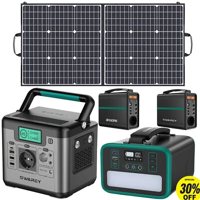1000W Solar Generatoren 518Wh Powerstation Stromerzeuger Mit 18V 100W Solarpanel - Bild 1 von 4