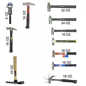 Assorted, Size, Shap, Material, Weight and Brand Hammer, Wood Ball Peen Hammer - Picture 1 of 33