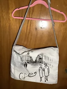 K-Cliffs Mobile Lifestyle Messenger Bag ~ Light Gray CAFE Graphics~ Unisex - Picture 1 of 19