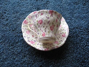 Rosina-Cup and Saucer set-bone china-Chintz pattern-England - Picture 1 of 5