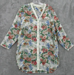 Vintage Victorias Secret Night Gown Small Petite Sheer Floral Gold Label Cottage - Picture 1 of 10