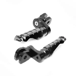 Black R-FIGHT 1" Extended Front Foot Pegs For Harley Fatboy Lo 10-13 14 15 16 17 - Picture 1 of 7
