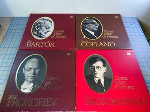 4x Time Life Great Men of Music box sets: Bartók Copland Prokofiev Shostakovich - Picture 1 of 22