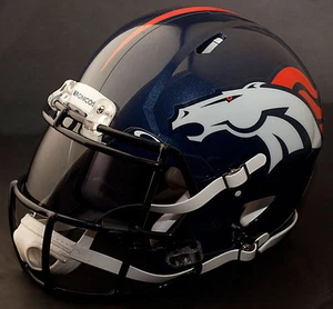 ***CUSTOM*** DENVER BRONCOS NFL Riddell Revolution SPEED Football Helmet - Picture 1 of 5