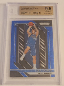 LUKA DONCIC - 2018-19 PRIZM FAST BREAK - #280 - ROOKIE BLUE - #/175 - BGS 9.5 -