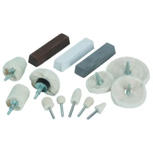 HIGH SPEED METAL STEEL BUFFING BUFFER POLISHING COMPOUND POLISHER POLISH KIT SET - Picture 1 of 2