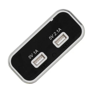 Dual USB Port Charger Socket Power Outlet Panel Motorcycle Car RV 3.1A 12V-24V C - Picture 1 of 4