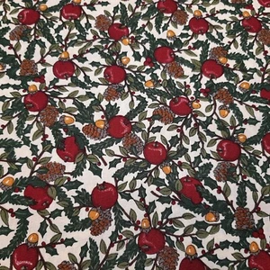 A Woodland Christmas Deb Strain for Moda Cotton Fabric Apples Pinecones 1 3/4 Yd - Picture 1 of 4