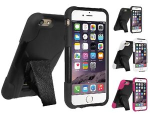 AMZER iPHONE 6 PLUS CASE - DOUBLE LAYER HYBRID IMPACT PROTECTION COVER W/ STAND