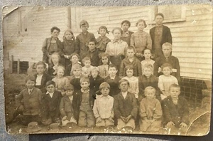 Class Greenwood Franklin County Ark rppc ca. 1915 one room school RUTH WILSON - Picture 1 of 2