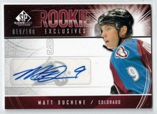 2009-10 SP Game Used Rookie Exclusives Autographs Matt Duchene RC AUTO /100