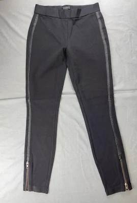 J Crew Pixie Pull On Pont Knit Pant w/ Authentic Leather Stripe. Size 2, GUC!! - Image 1 of 4
