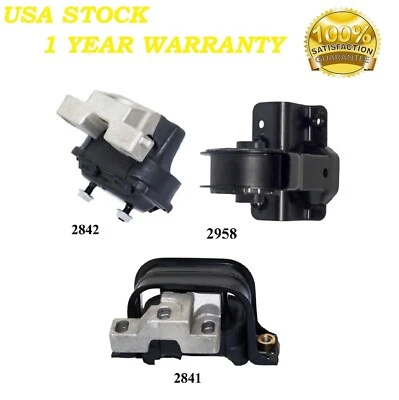 3PCS MOTOR & TRANS MOUNT FIT 2000 PLYMOUTH BREEZE 2.0L & 2.4L - Image 1 of 4