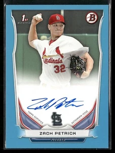 2014 Bowman Retail Prospect #PA-ZP Zach Petrick 1st Sky Blue Auto /500 Cardinals - Picture 1 of 2