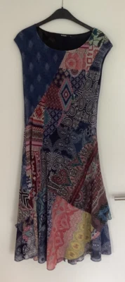 Desigual Sommerkleid, Gr. M (EUR), Bunt Gemustert mit Unterkleid - wie neu - Bild 1 von 2