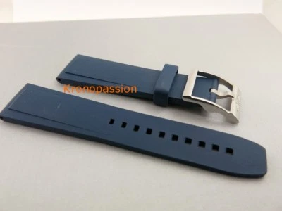 Breitling Blue Rubber Strap with Steel Buckle 24mm Long Size OEM New ! - Image 1 of 4