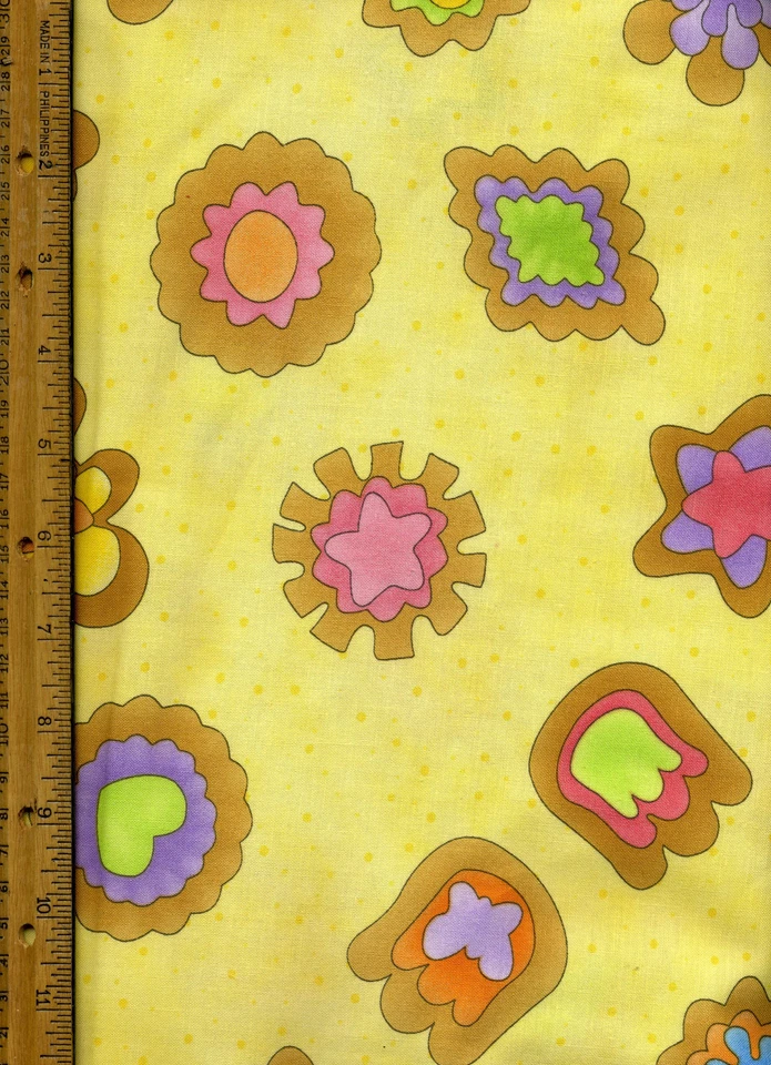 Cookies from Home Quilt Quilting Fabric by half yard Christmas Yellow Moda - Image 1 of 1