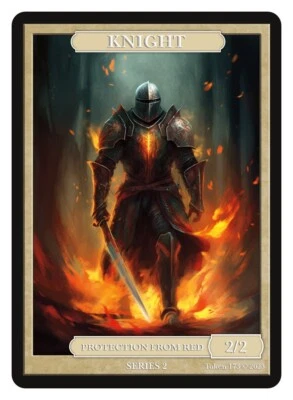 Knight Token Givememana Tokens  Magic the Gathering  MTG - Image 1 of 2