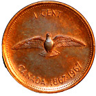 Canada 1 Cent 1967 Elizabeth II Confederation KM#?65