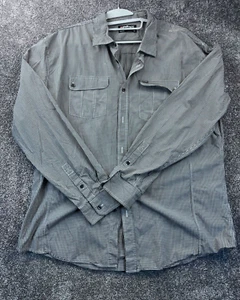 Ecko Unltd. Mens Black & White Gingham Check Shirt 2XL 100% Cotton Long Sleeve - Picture 1 of 13
