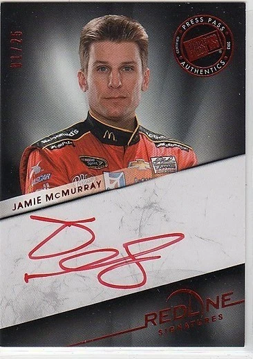 2013 P.P. JAMIE McMURRAY REDLINE SIGNATURES AUTO #01/25 - RARE AUTOGRAPH - 1/1 - Image 1 of 1