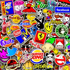 50pcs Waterproof Vinyl Stickers for Water Bottles, Laptops, Skateboard, Luggage - Picture 1 of 7