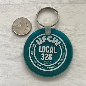 UFCW Local 328 Massachusetts Lebensmittel Handelsarbeiter Gewerkschaft Schlüsselanhänger Schlüsselring  - Bild 1 von 2