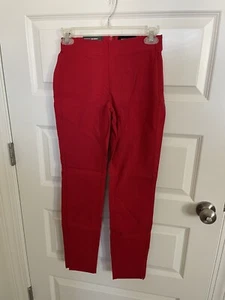 Who What Wear Damen Skinny Tight to The Leg Mid Rise Rot Hose Größe 2 - Bild 1 von 5