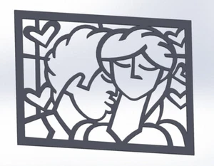 10 DXF Feile CNC Industrieller Laser Abstrakt Frau POP Art Nr. 1 Router Nr. 2223 - Bild 1 von 24