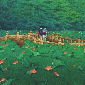 Orenco Originals Kawase Hasui  Lily Pond Detail Counted Cross Stitch Pattern - Picture 1 of 9