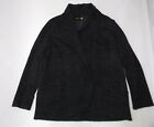 LYSSE XL Blazer Jacket Print Black Ponte Open Front Stretch Knit $158