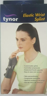 Tynor Elastic Wrist Splint Brace Support Arthritis Carpal Tunnel Tendonitis  - Image 1 of 3