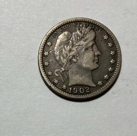 1902 Barber Quarter Nice Original Choice VF Cover