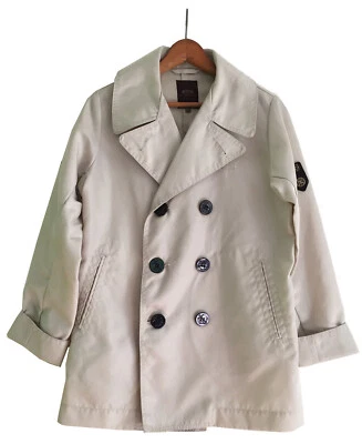 G STAR RAW Pea Jacket Coat Khaki Nylon Collared Double-Breasted Women’s Size M - Image 1 of 4