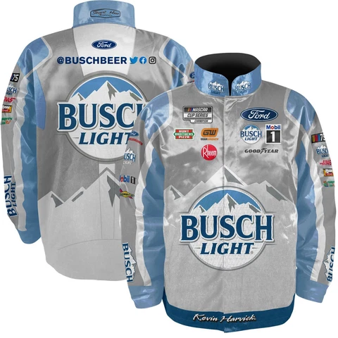Kevin Harvick 2023 Busch Light Uniform Pit Jacket Gray Cover