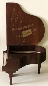 Antique SPEIDEL WATCH BAND Advertising Store DISPLAY CASE Grand PIANO Music Box - Picture 1 of 11