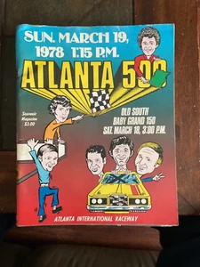1978 Atlanta 500 Nascar Race Program March 19, 1978 - Picture 1 of 1