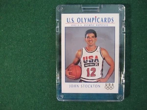 1992 Impel U.S. Olympicards #17 John Stockton Jazz - in NICE case - Picture 1 of 4