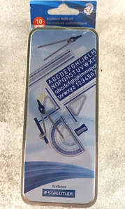 NEW Math Set School Supply Compass Stencil Protractor 10 Piece - Picture 1 of 3
