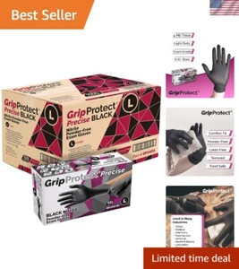 Precise Black Nitrile Exam Gloves, 4 Mil, Food, Home, Cleaning, Medical/Denta... - Picture 1 of 5