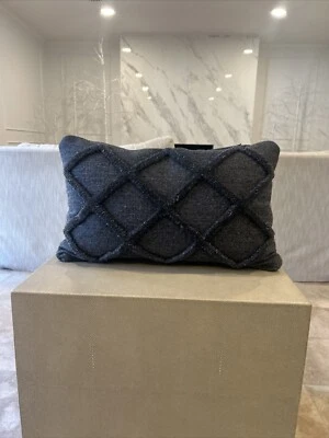 Restoration Hardware By Ben Soleimani Almohada Lumbar Sólida Azul/Grafito 13x21" Foto 1 de 4