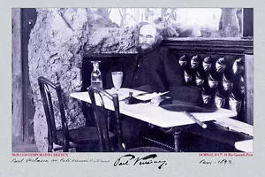PAUL VERLAINE French Symbolist Poet Absinthe 2-sided 5" x 7" Cabinet Card RP - Picture 1 of 3