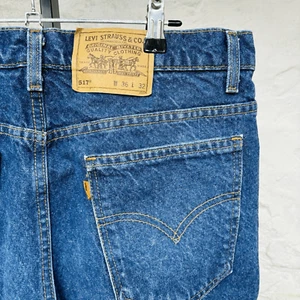 Jeans Levis 517 Naranja Tab Azul W36 L32 (34x32 Actual) Hechos en EE. UU. De Colección Años 90 - Imagen 1 de 8