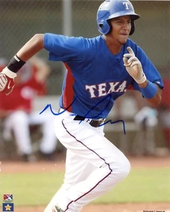 NOMAR MAZARA SIGNED 8X10 PHOTO TEXAS RANGERS COA - Picture 1 of 1