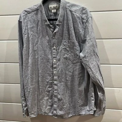 Penguin washed linen button up striped shirt Xxl Men’s - Image 1 of 4