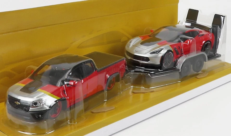 1/24 MAISTO - CHEVROLET - COLORADO ZR2 PICK-UP 2017 + CORVETTE Z06 COUPE 32756R - Immagine 1 di 1
