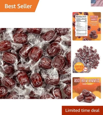 Encantadores barriles de cerveza de raíz de 1 libra caramelo duro - perfectos para compartir y picar Foto 1 de 4